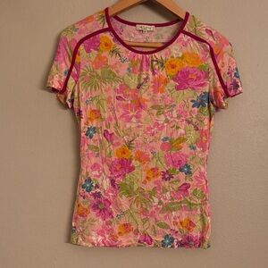 ETRO Multicolor Floral Short Sleeve Tee
